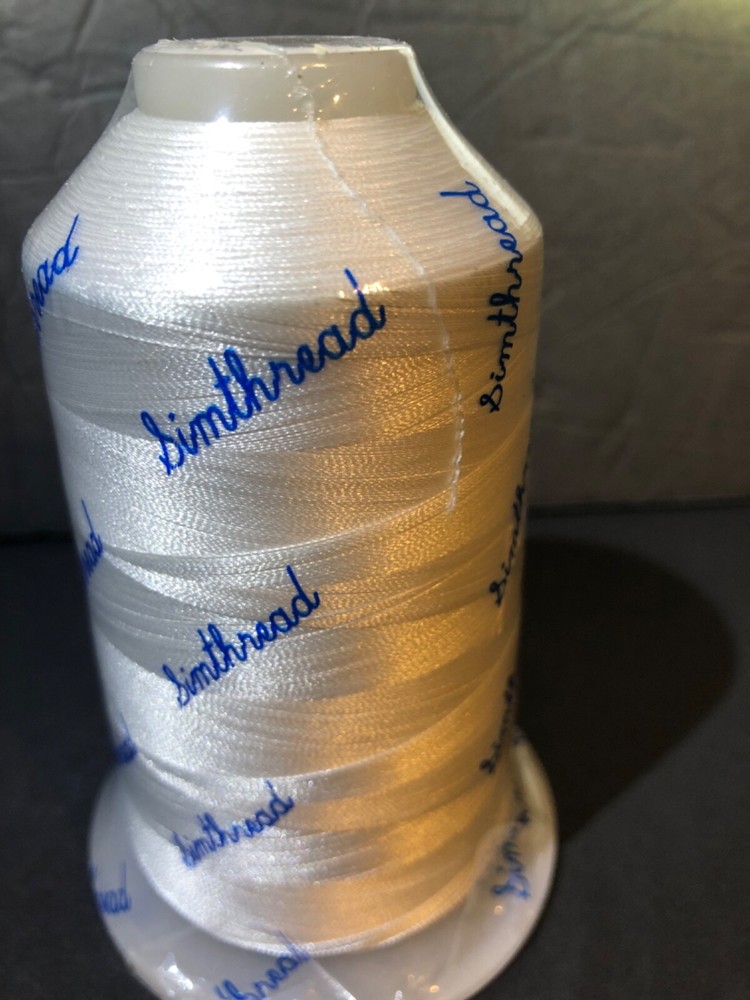 Embroidery Thread 5500 Yards White 001 100% Polyester
