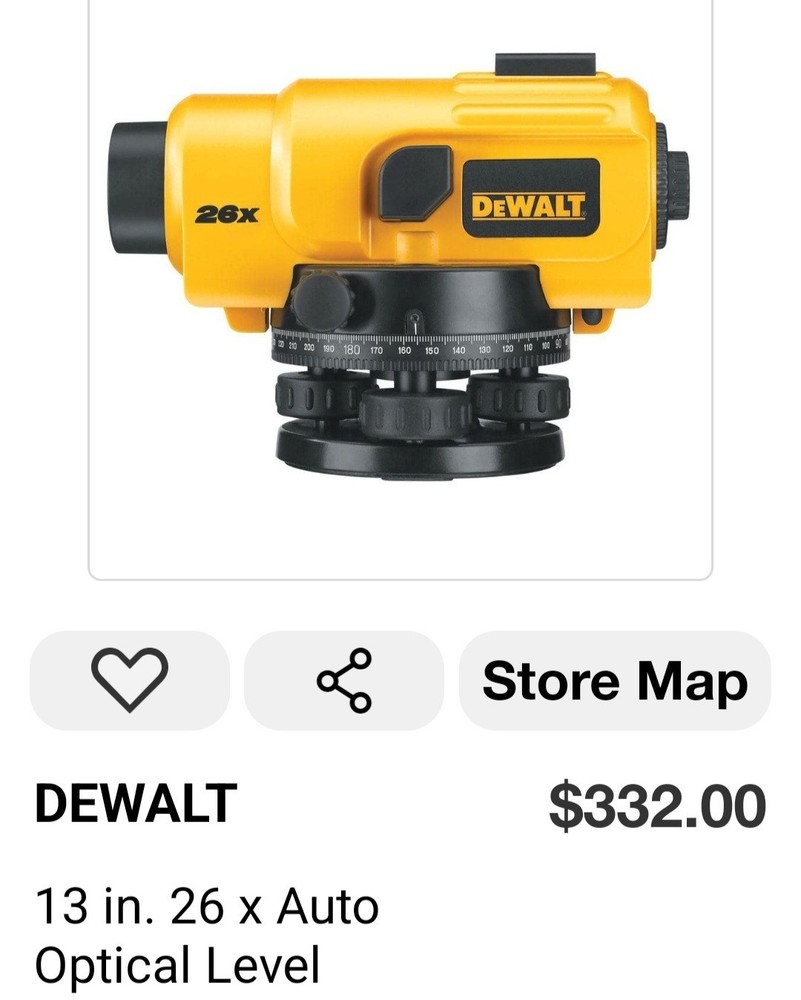 DEWALT 13 in. 26 x Auto Optical Level