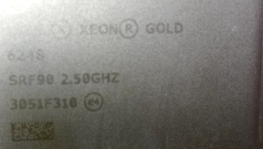 Genuine Intel Xeon Gold 6248 2.5Ghz 20-Core Socket 3647 CPU Processor SRF90