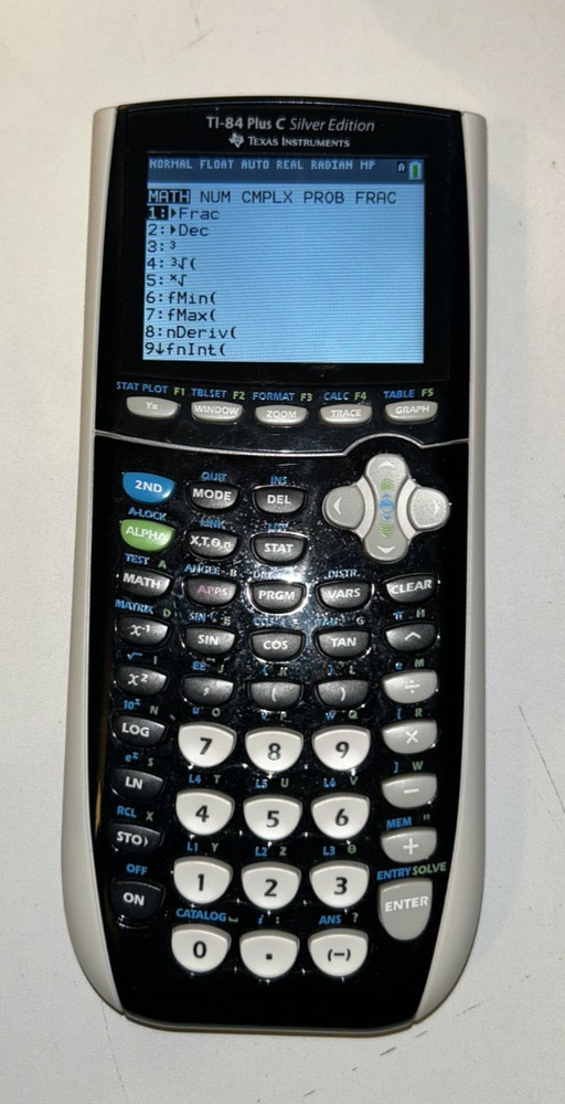 TEXAS INSTRUMENTS TI-84 Plus C Silver Edition Graphing Calculator EUC W USB
