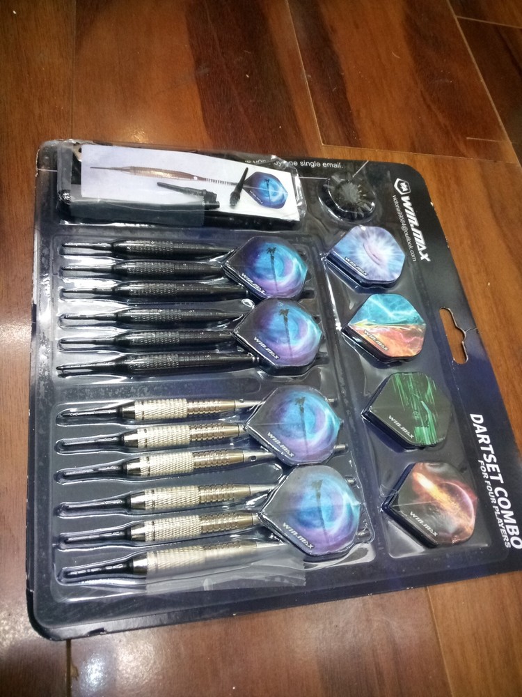 WIN.MAX Darts Plastic Tip - Soft Tip Darts Set - 12 Pcs 18 Gram with 100 Extr...