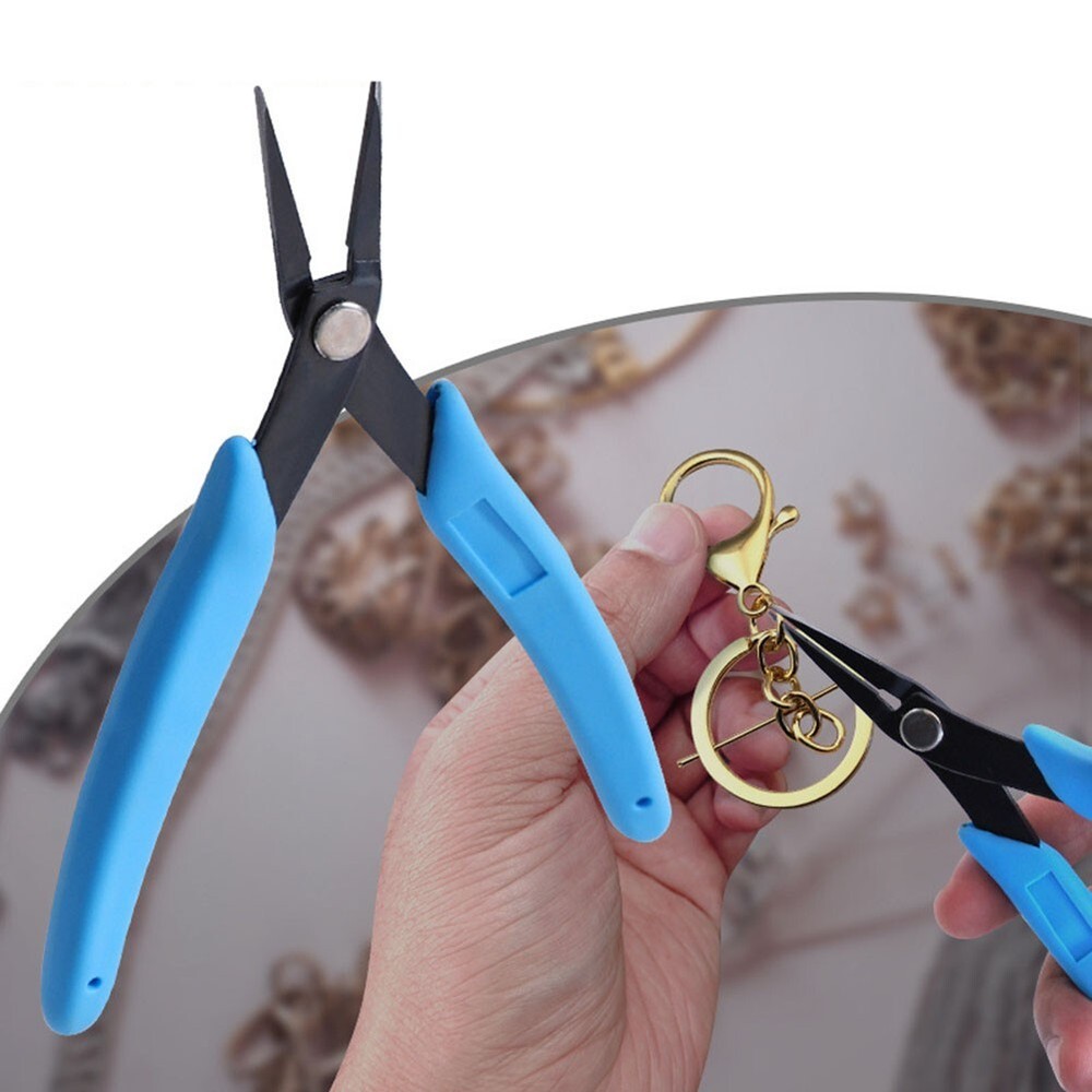 Compact Blue and Black Jewelry Making Plier Efficient and Rust Resistant