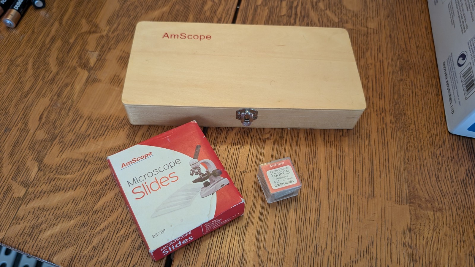 AmScope PS50A 50 Biology Pathology Prepared Microscope Slides Set slides and cov