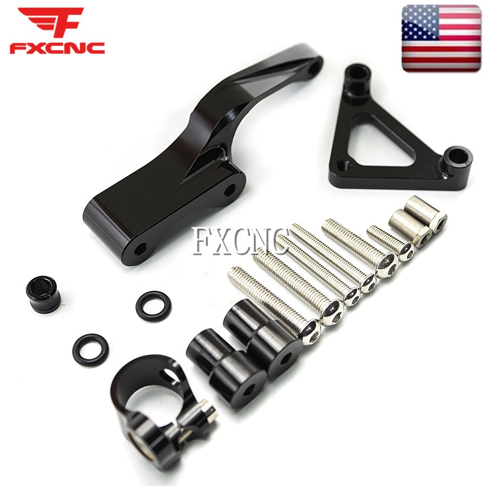 Steering Damper Stabilizer & Mount Bracket Kit Shock Set For Ducati Monster 696