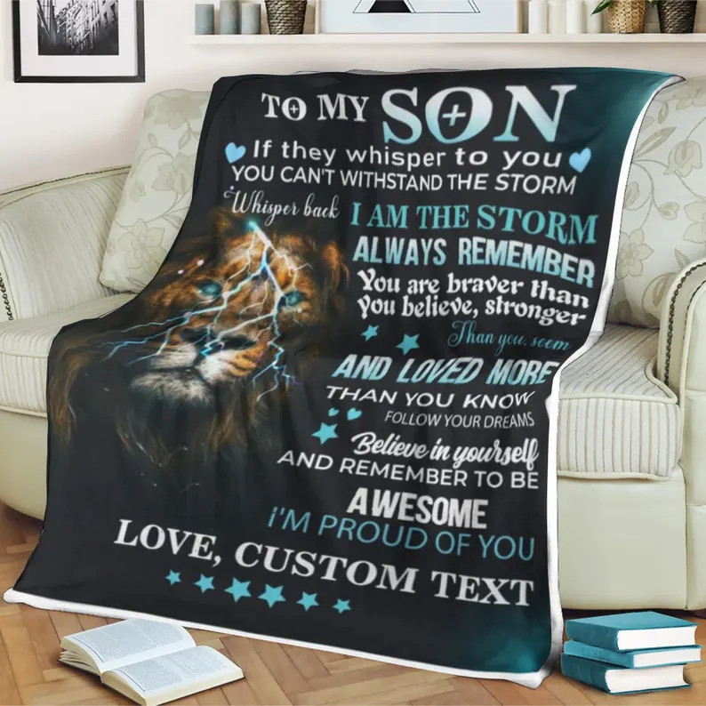 Lion Blanket To My Son Always Remember Gift From Dad