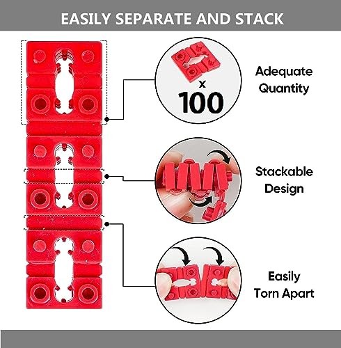 100pcs Outlet Spacers for Electrical Box, Electrical Outlet Spacers Shims Red