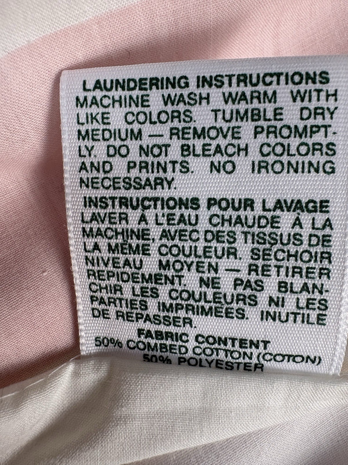 VTG LAURA ASHLEY COTTAGE ROSE PINK AWNING STRIPE TWIN BEDSKIRT SHABBY CHIC 13”