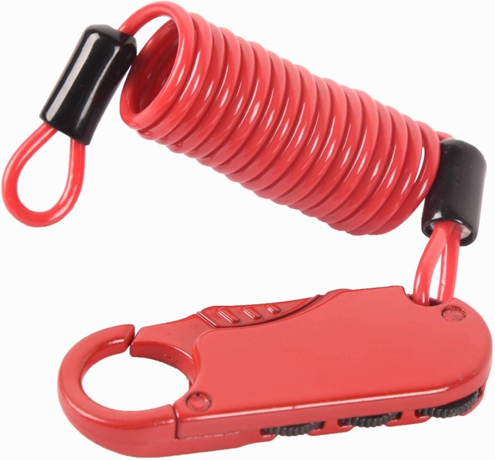 3 Digit Combination Bicycle Helmet Backpack Lock Cable Anti-Theft Bicycle Lock