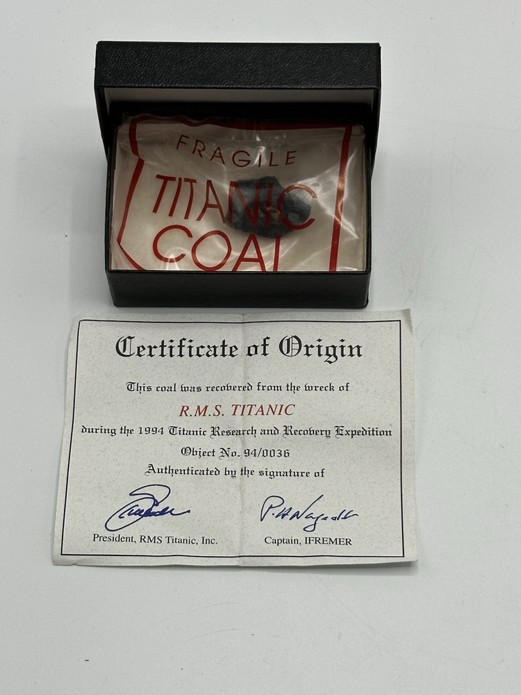 Authentic Coal From The Titanic.