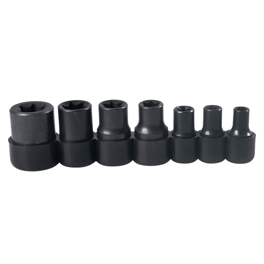 Urrea 4752E Combination Drive Female Torx Socket Set 7 Pieces