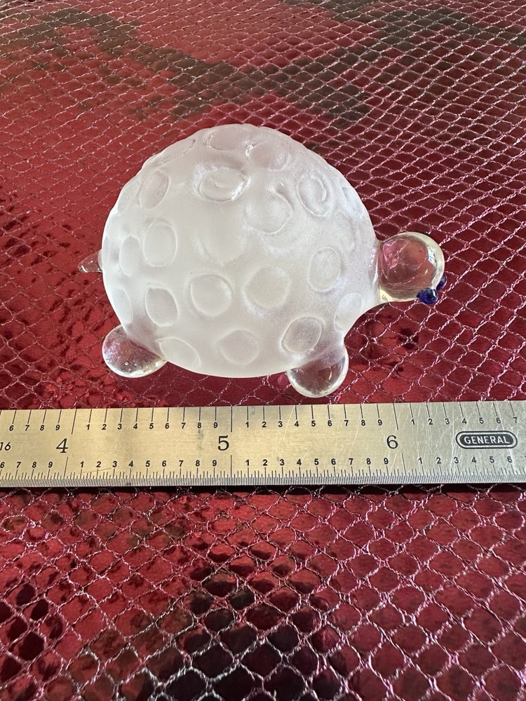 Frosted Crystal Turtle Figurine