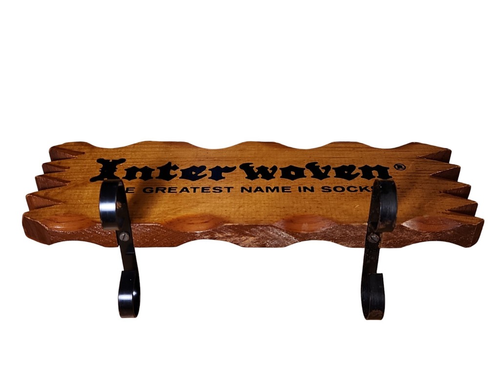 Vintage Interwoven Socks Display Sign