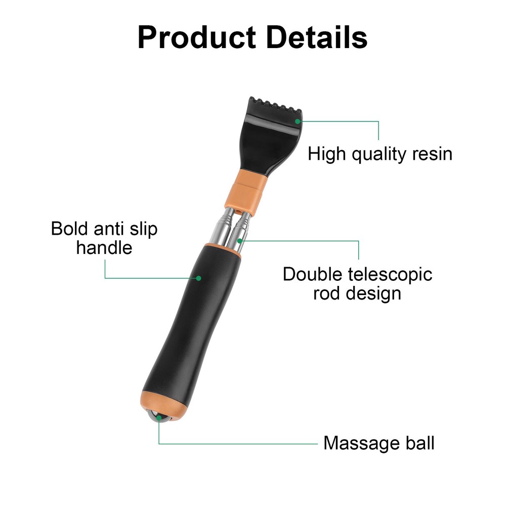 2pcs Extendable Back Scratchers Portable Telescoping Back Massagers 21.6"