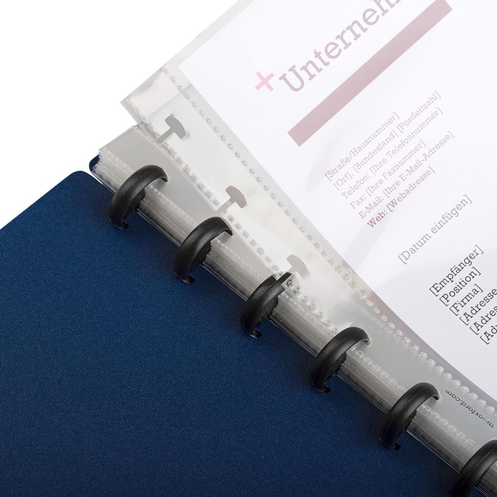Elba 440916"Variozippblue" Polypropylene Folder with 25 Pockets blue Ring Binder