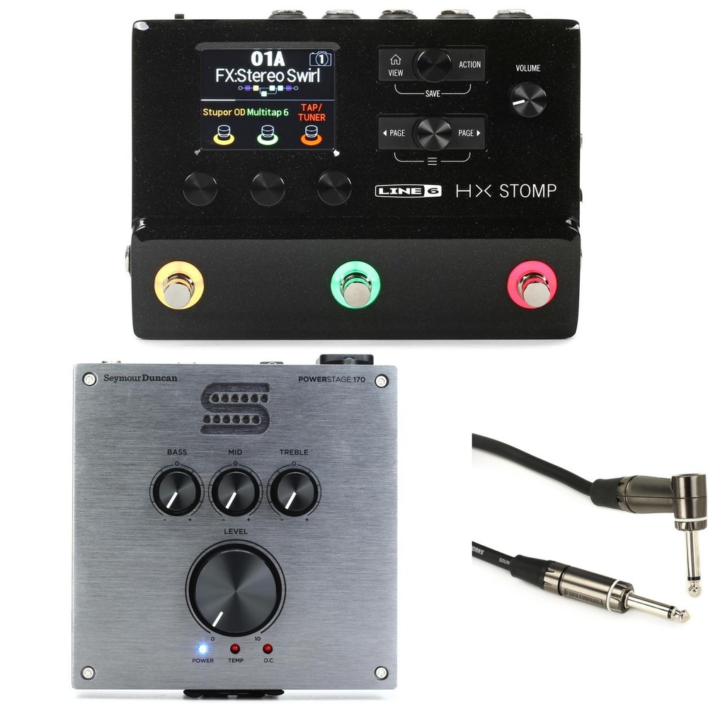 Line 6 HX Stomp Guitar Multi-effects Floor Processor and Seymour Duncan