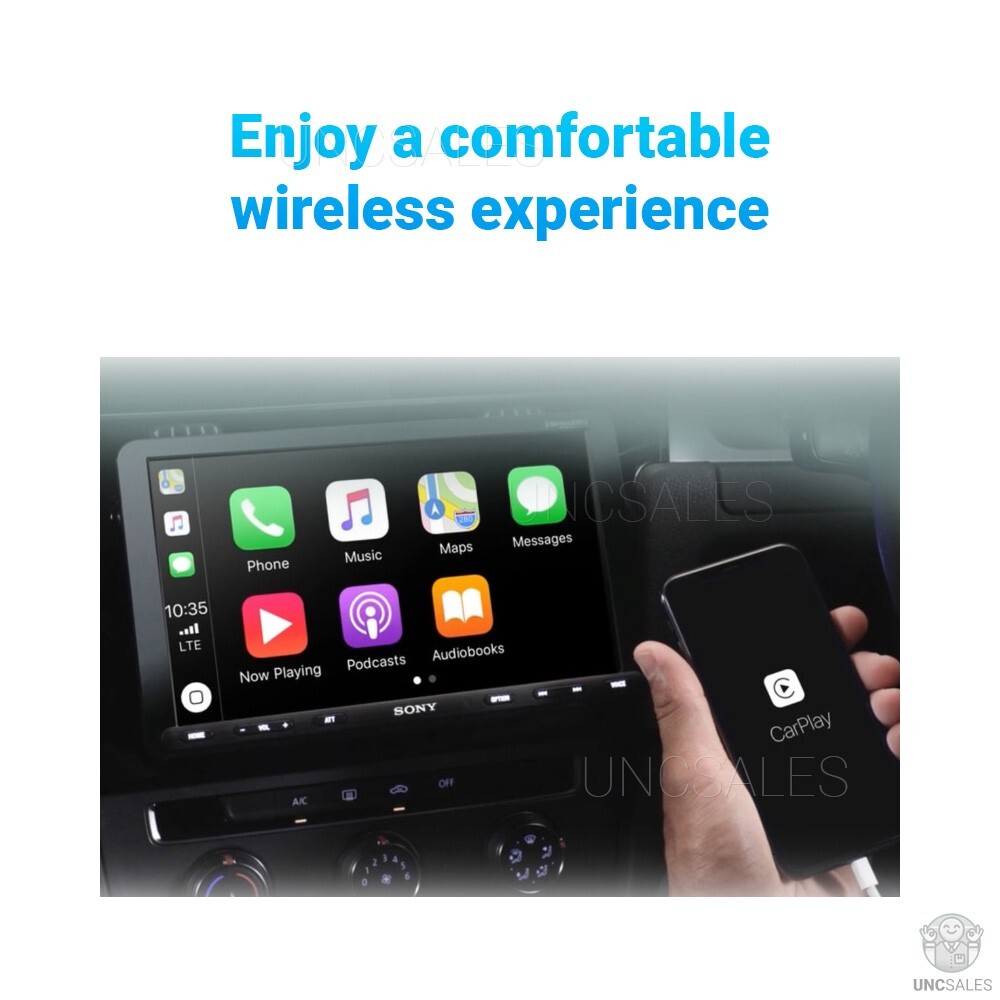 2-in-1 Carplay Wireless Adapter Android Auto Plug Play Connect USB Dongle