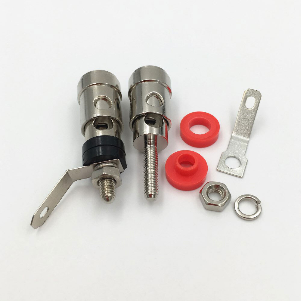 20 PCS Speaker Audio AMP Terminal Binding Post Spring Loaded Type Nickel Plated*