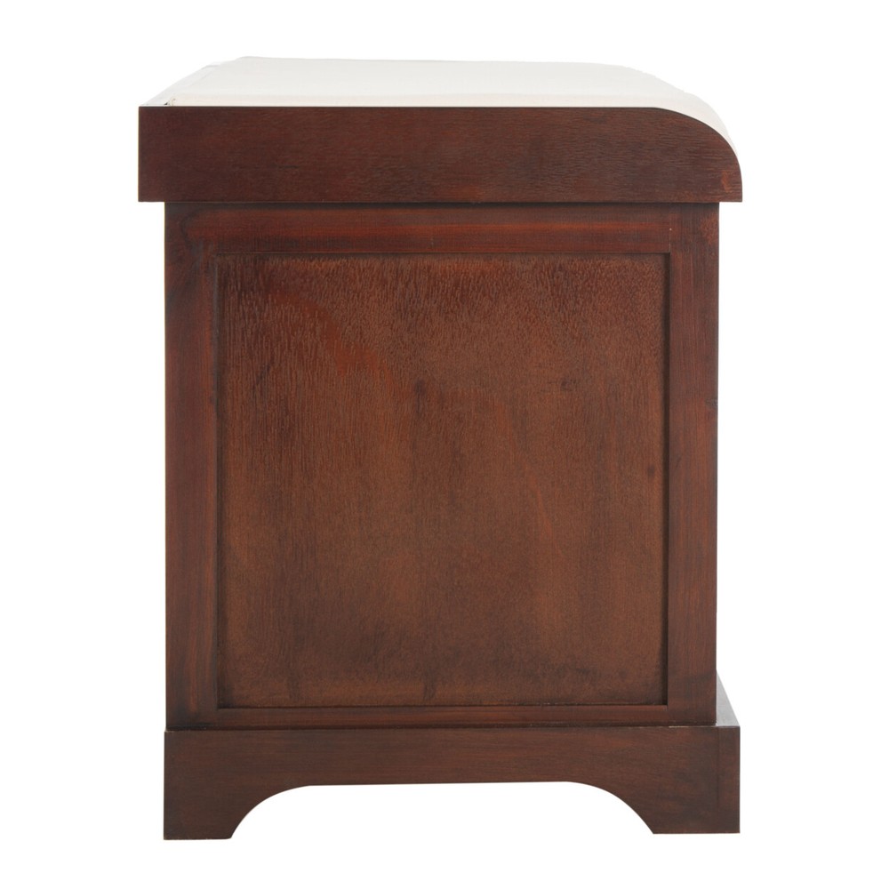 SAFAVIEH Freddy Wicker Storage Bench | Cherry |
