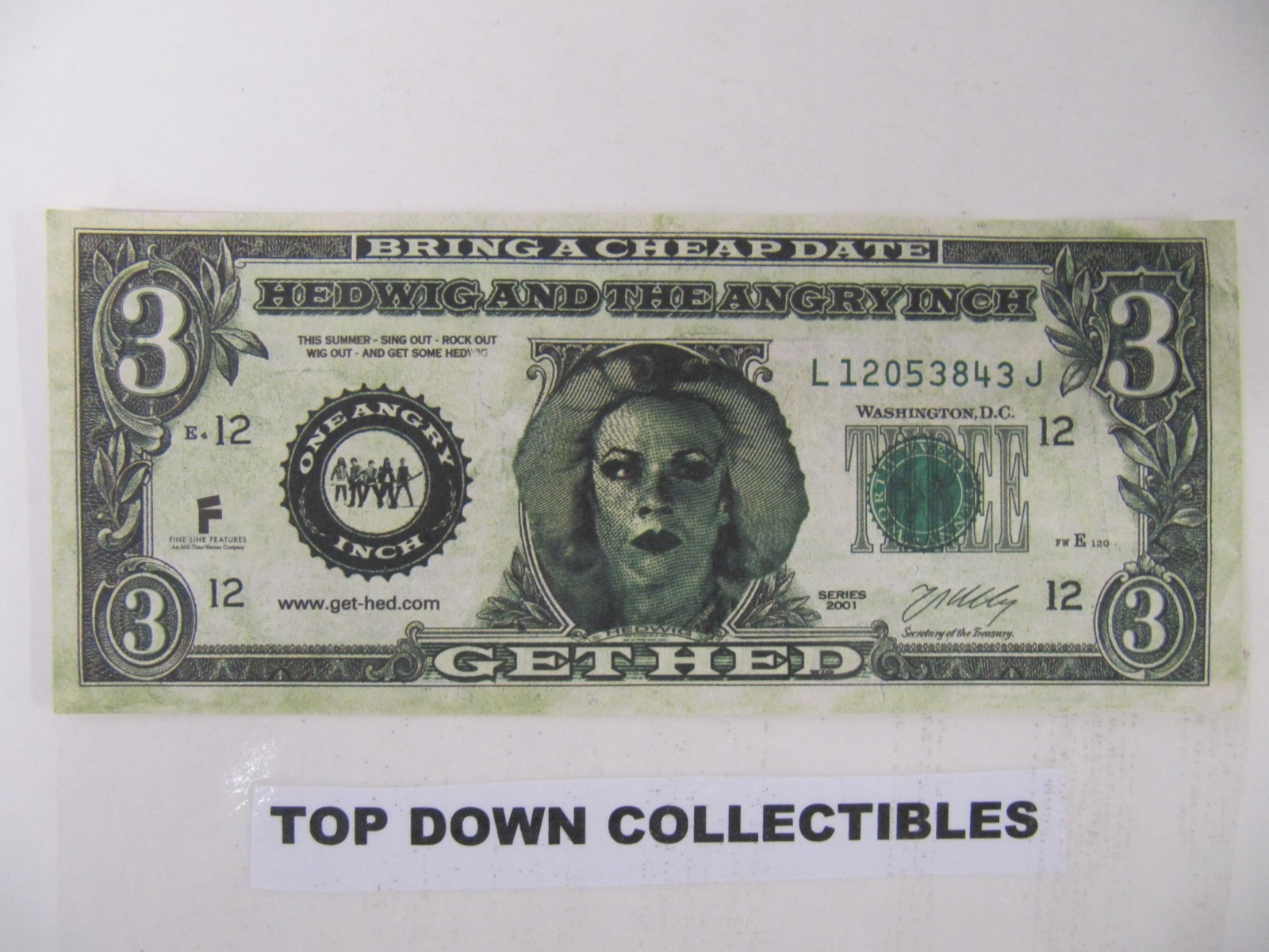 Hedwig And The Angry Inch, Four Theater Cards and Money Promo Collectibles Set