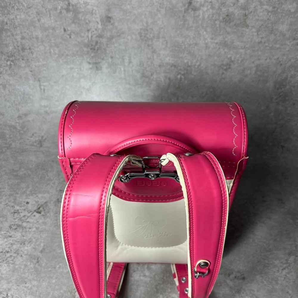 BeBe Randoseru Pink Ribbon School Backpack Fine Condition Junior Backpack
