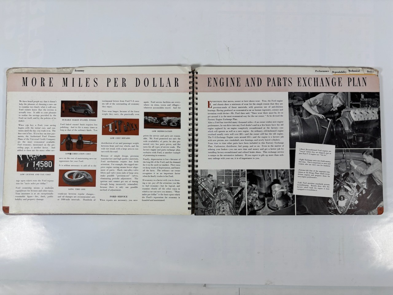 1937 Ford Car Dealership Display Album Book: How To Choose Your Next Automobile