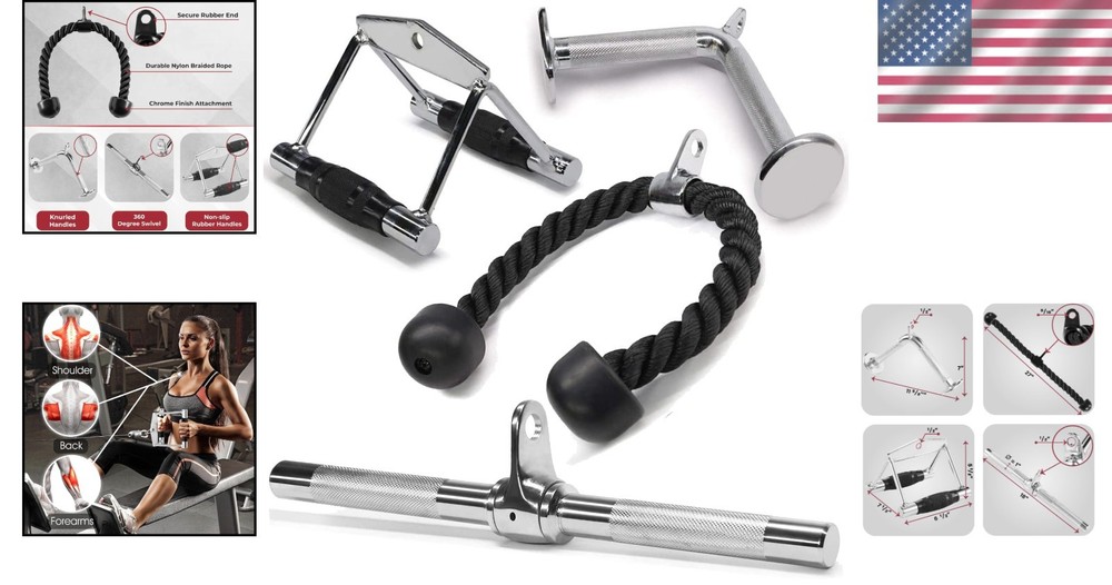 Knurled Handles Lat Pulldown Attachments, 880LB