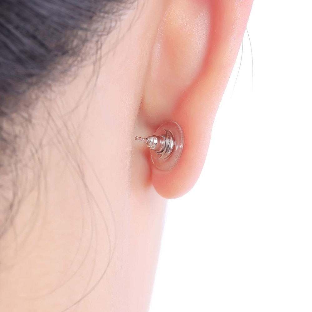 3 Pairs Earring Backs,925 Sterling Silver Earring Backs for Studs, Adjustable...