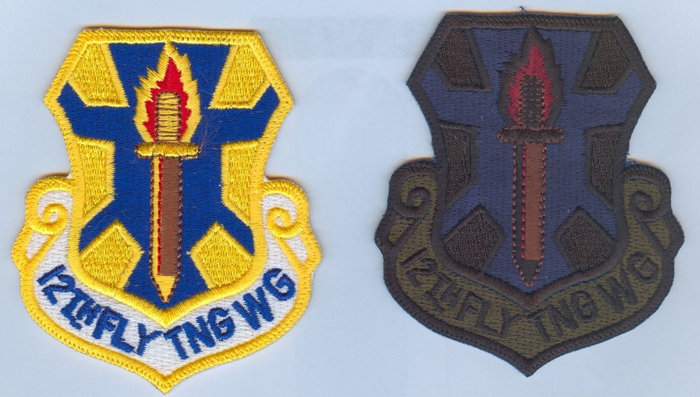 USAF / US Air Force 12th FLYING TRAINING WING (TYPE 1) - 2 DIFF ....  X