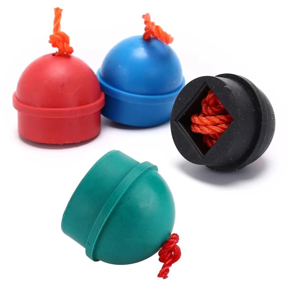 4 Pack Pool Chalk Cubes Holder with Cord String AntiLost Snooker Practical To...