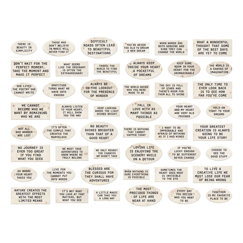 Tim Holtz ~ QUOTE CHIPS ~ Labels ~ Idea-ology