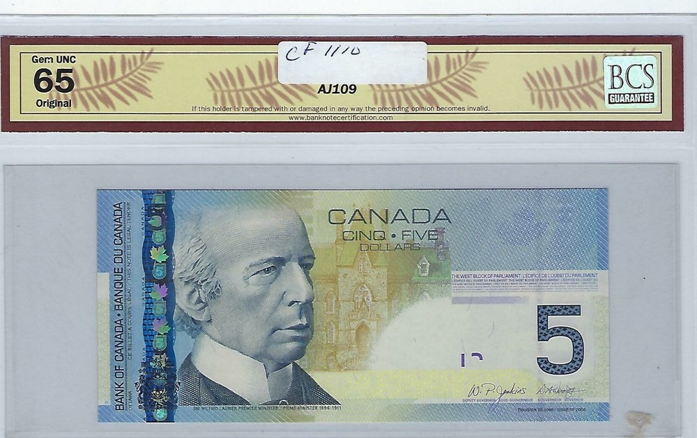 Canada 2006 BC-67aA $5 Replacement (APF) BCS 65