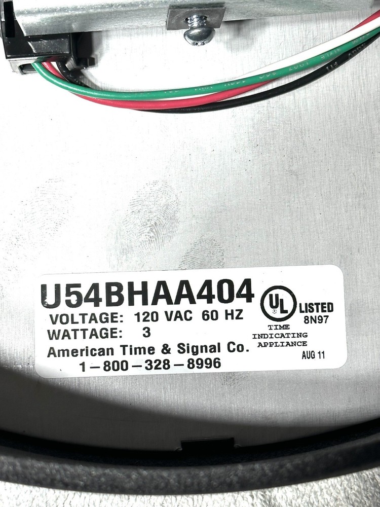 American All Sync Plus Clock U54BHAA404 12" Clock New
