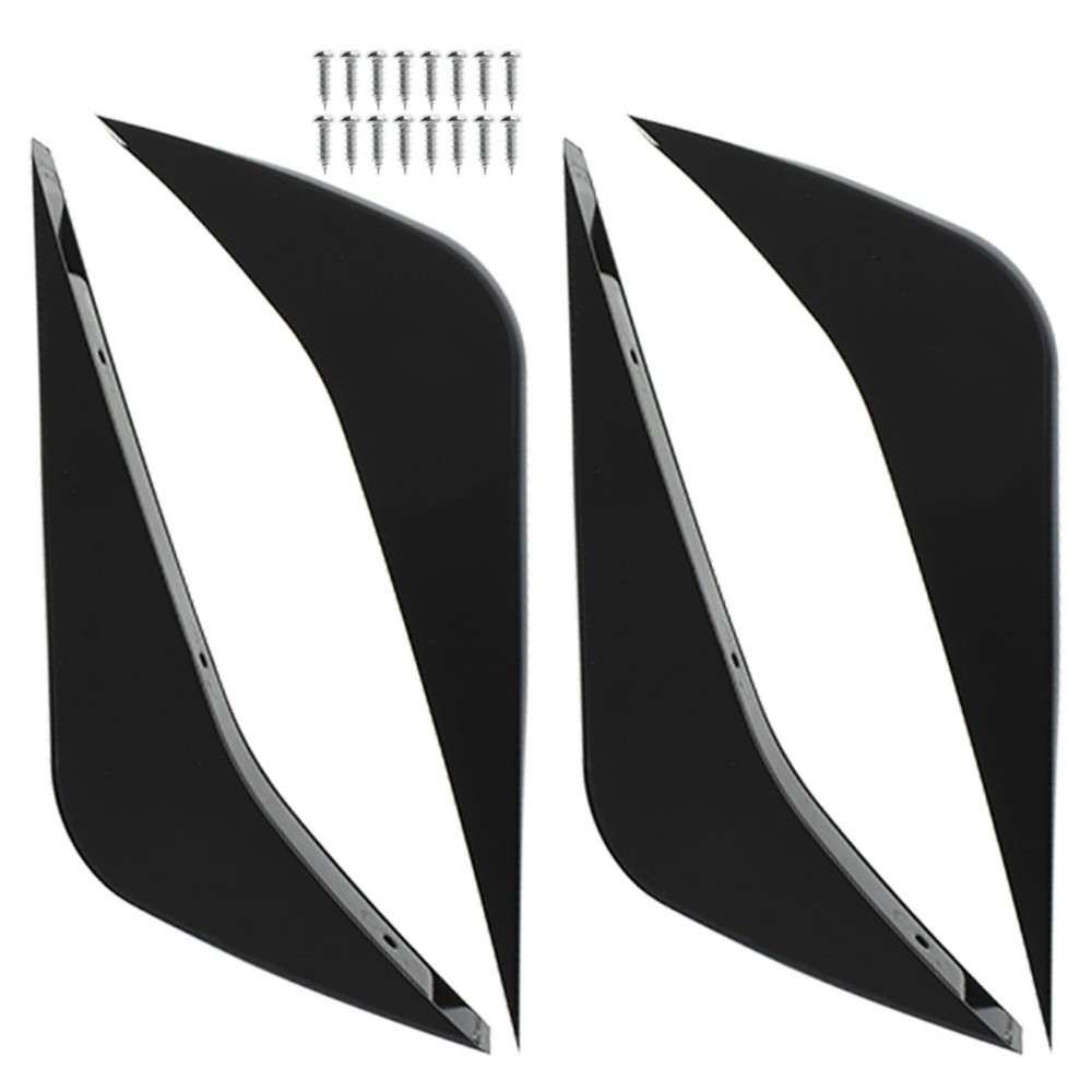 Black Rear Bumper Air Diffuser Fin Kit for Corvette C7 2014-2019