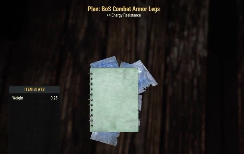 (Xbox) BOS Combat Armor Plans