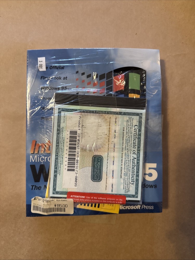 * introducing Windows 95 Software New and Sealed Microsoft Press