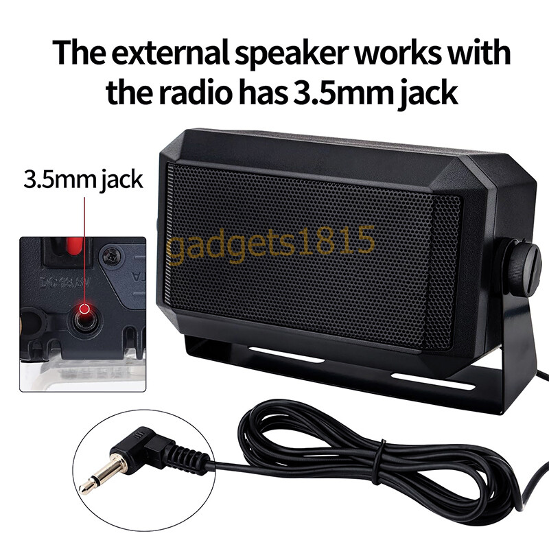 Rectangular External Communications Speaker for CB, Ham & GMRS Radios & Scanners