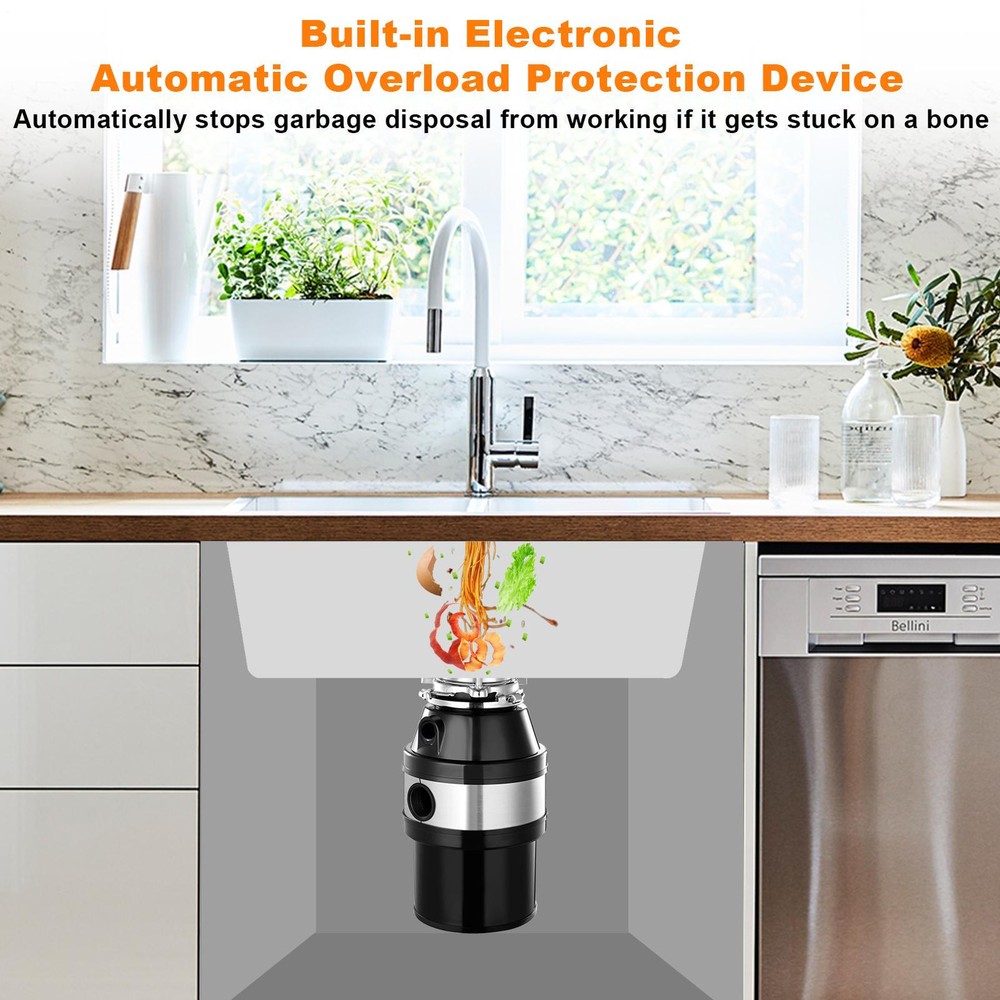 Garbage Disposal 3/4 HP Continuous Feed