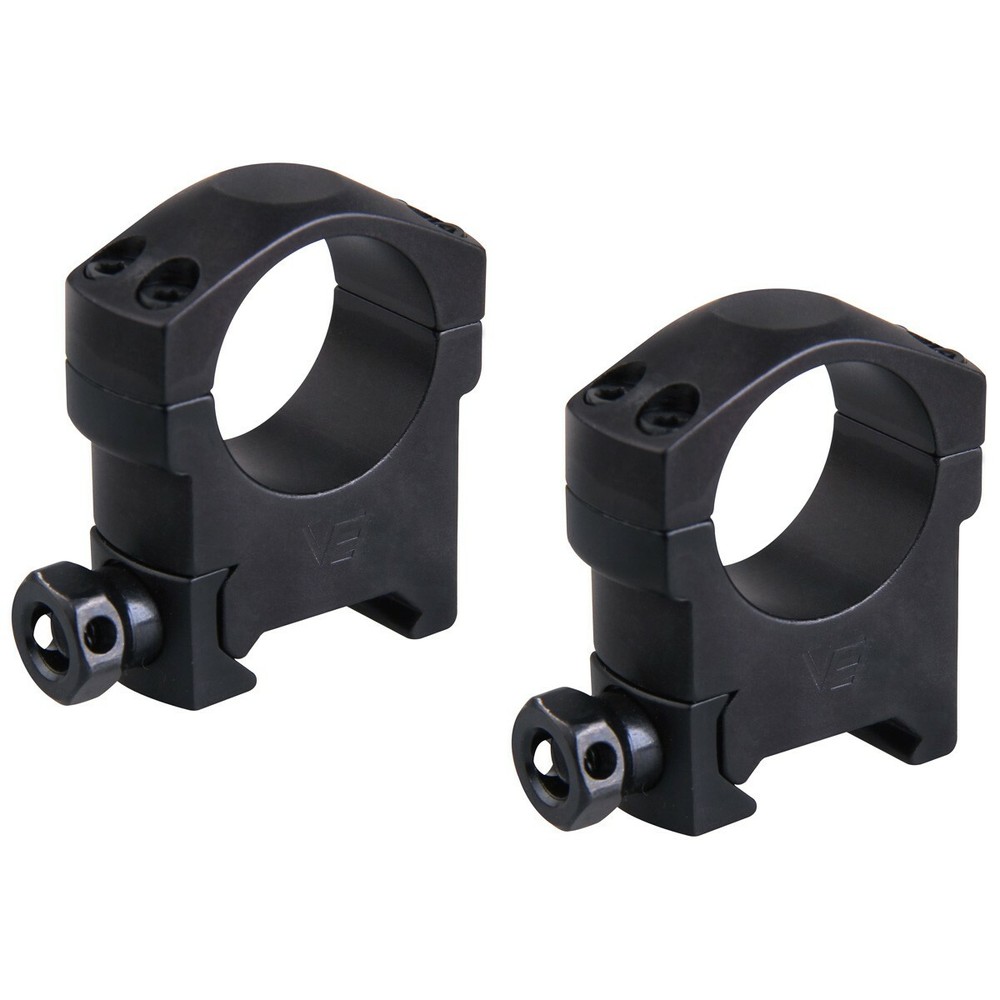 Vector Optics Tactical 1 inch 1" / 25.4mm Medium Weaver Mount Ring Black 2pc