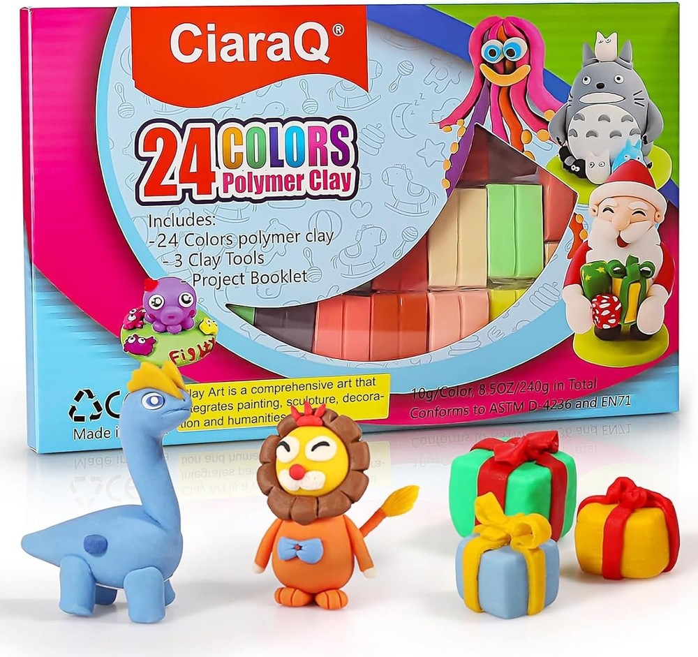 Fun & Educational 24-Color Polymer Clay Kit - Perfect for Child Development