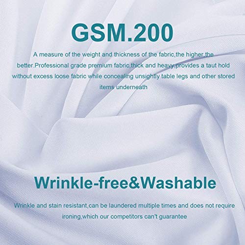 2 Pack Stretch Spandex Table Covers for Rectangular 72" x 30" (2PC) White