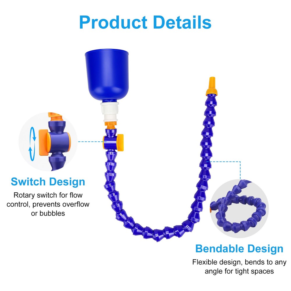 27" Bendable Flexible with Switch Crankcase Funnel Engine Oil Liquid Fill Tool