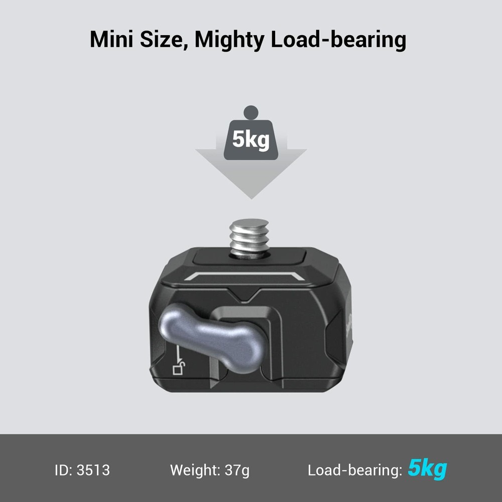 SmallRig Drop-in HawkLock Universal mini Quick Release Clamp and Plate-3513B