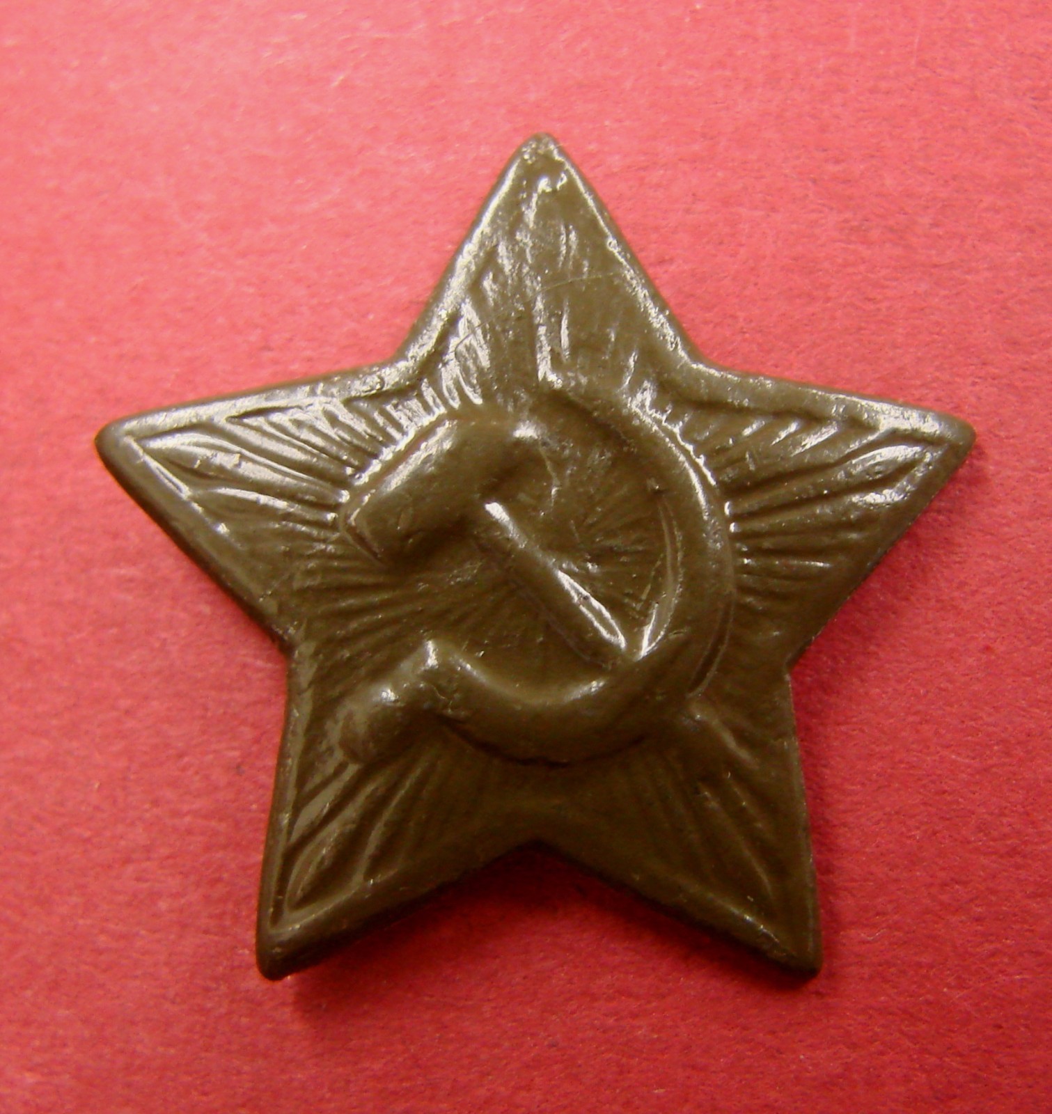 WW2 Type Soviet Russian SMALL Hat Badge Star STEEL for Red Army Pilotka Cap ORIG