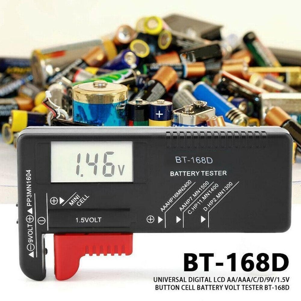Battery Tester Checker Universal For AA AAA C D 9V Batteries Button Cell D4G6