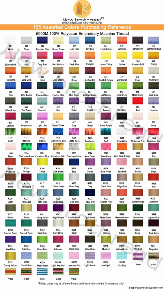 - Single Huge Spool 5000M Each Polyester Embroidery Machine Thread 40WT for Comm