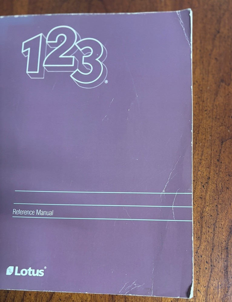 Vintage Lotus 123 Reference Manual 1985