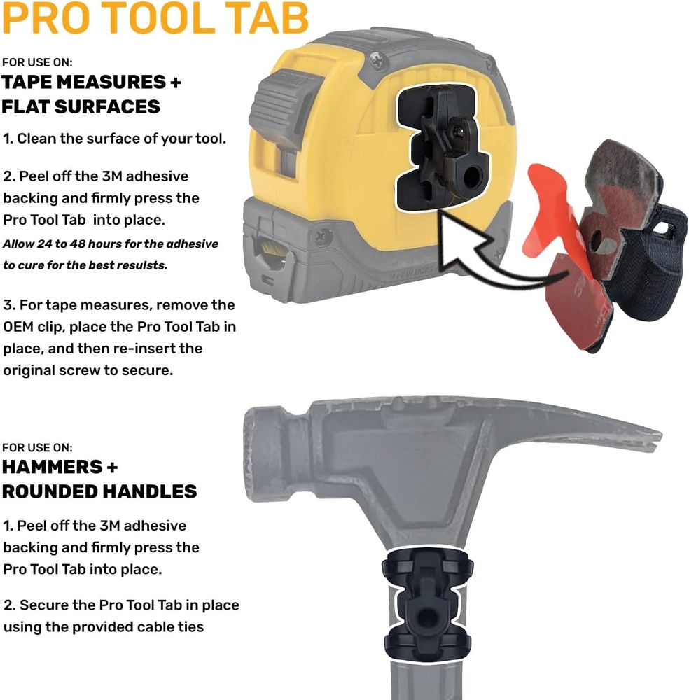Pro Tool Holster + Tether + 1 Grip + 1 Drill Pins + 1 Tab