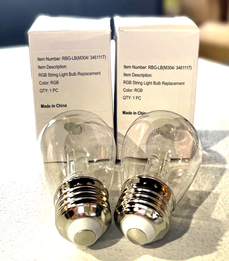 RGB String Light Bulb Replacement for Patriot / Menards / Crosslight (2 pack)