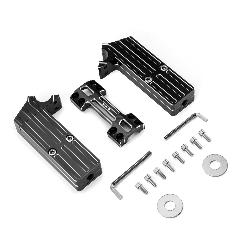 6"-8" Adjustable Pullback Handlebar Riser Clamp For Harley Softail Fat Boy Slim