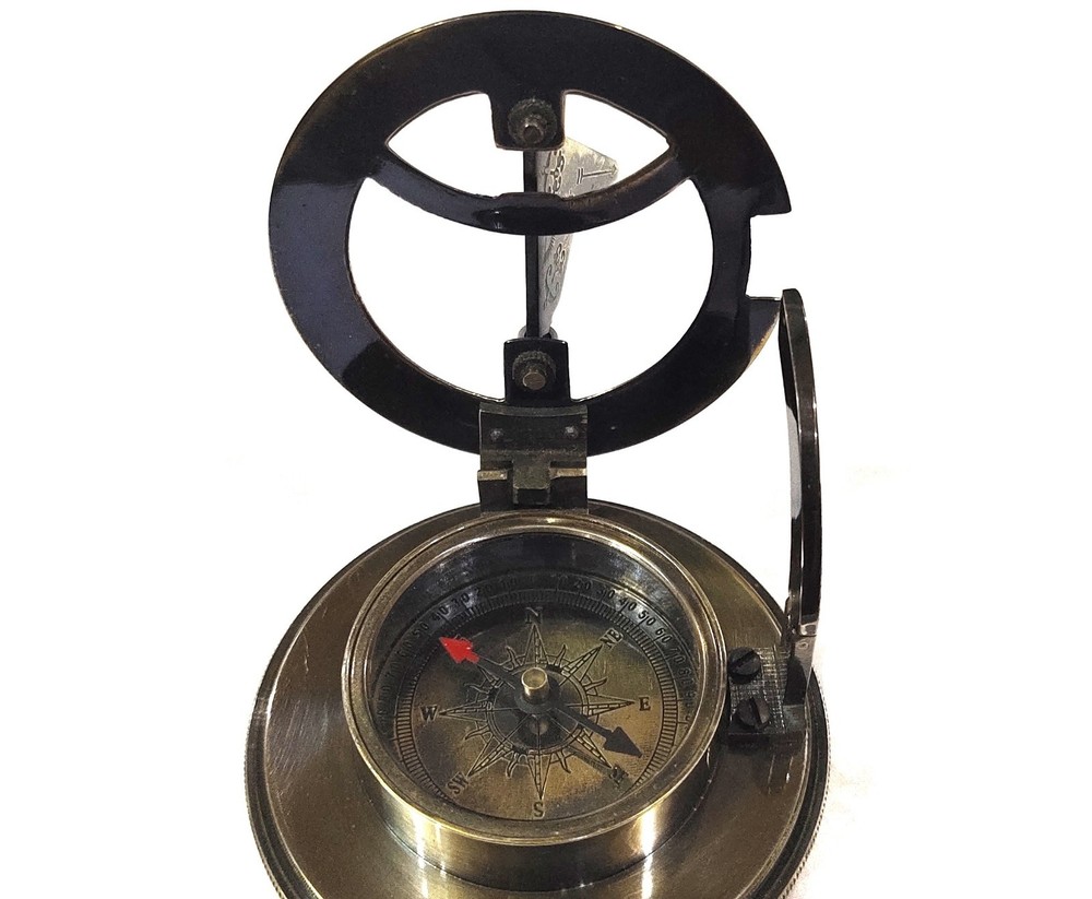 sundial compass solid brass sundial compass pocket transit compass maritime